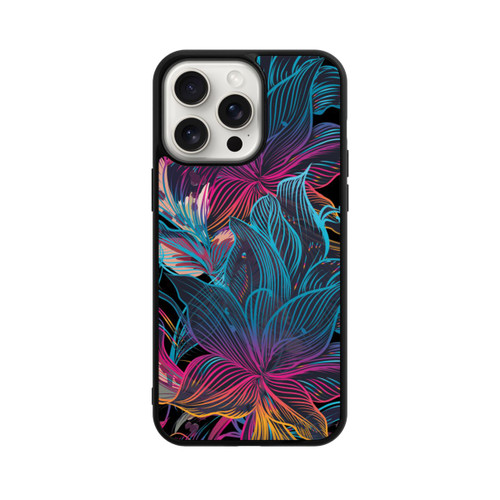 Apple iPhone 15 Pro Max Base Case Neon Flower Power