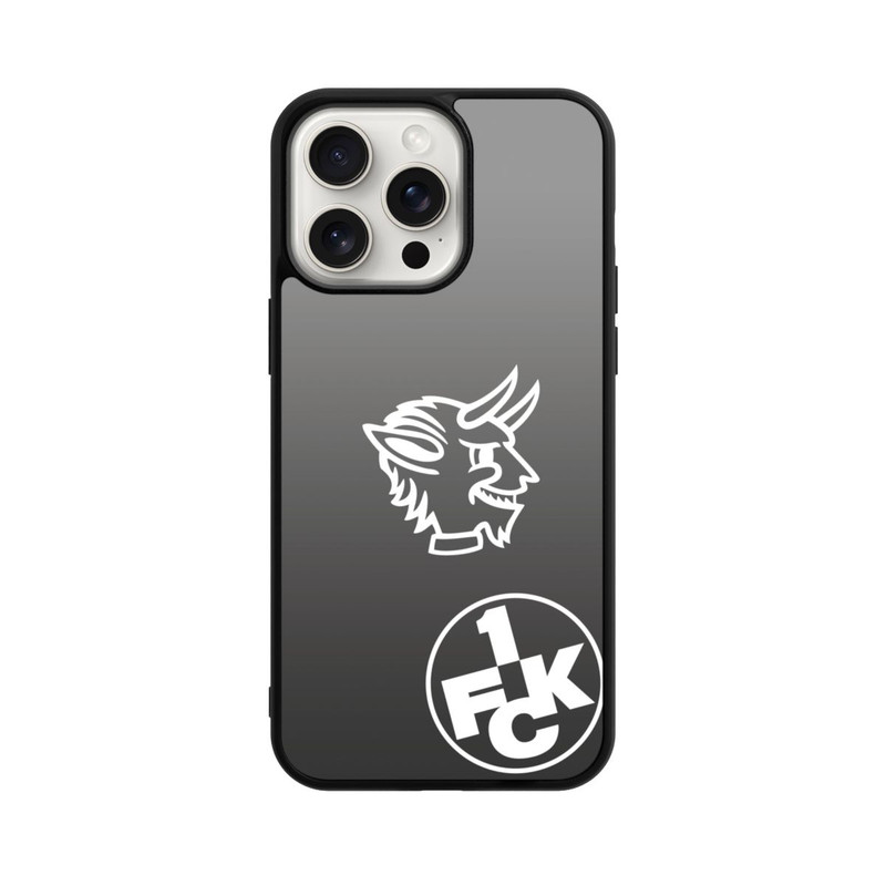 iPhone 15 Pro Max Base Case Teufelskopf FCK auf Schwarz