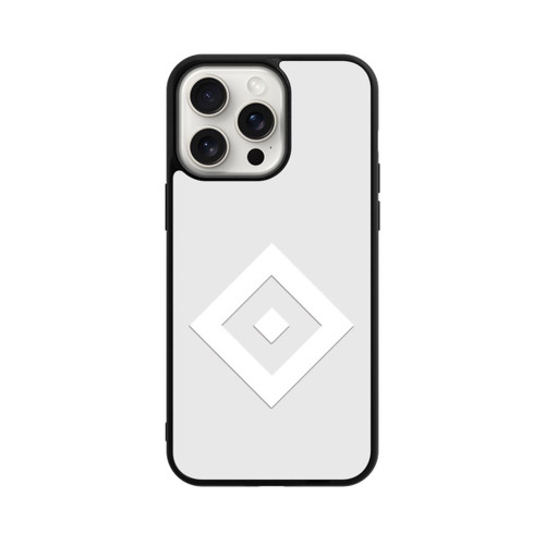 Apple iPhone 15 Pro Max Base Case Rauten Logo auf HSV Grau