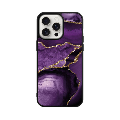 Apple iPhone 15 Pro Max Base Case Lila Marmor Landschaft