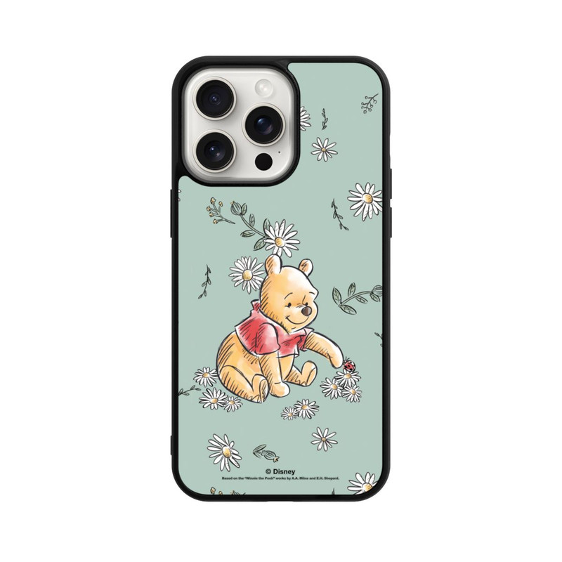 iPhone 15 Pro Max Base Case Winnie Puuh Gänseblümchen und Käfer Liebe
