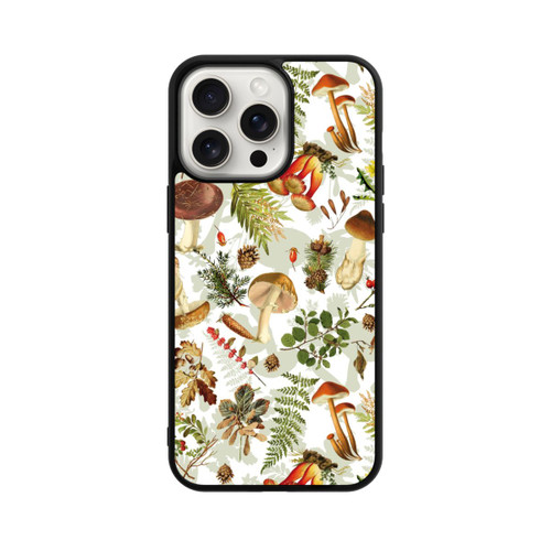 Apple iPhone 15 Pro Max Base Case Pilzmuster Weiß