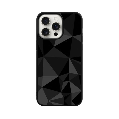 Apple iPhone 15 Pro Max Base Case Polygonmuster schwarz