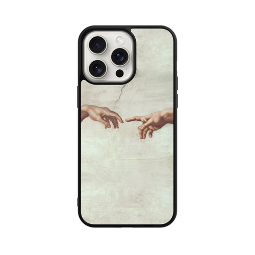 Apple iPhone 15 Pro Max Base Case Die Hände von Gott und Adam von Michelangelo Buonarroti