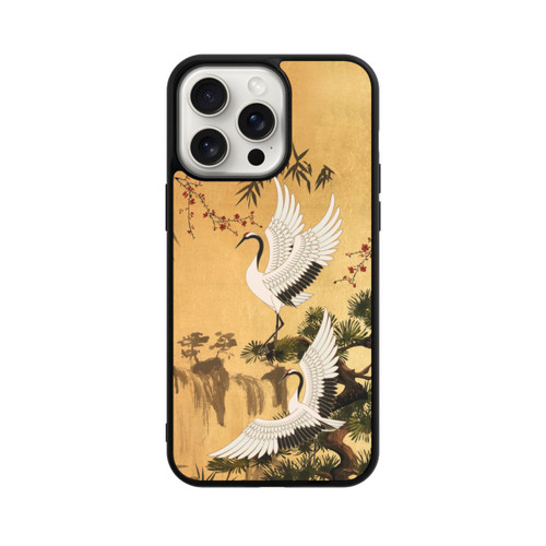 Apple iPhone 15 Pro Max Base Case Kraniche Gold Japan 2