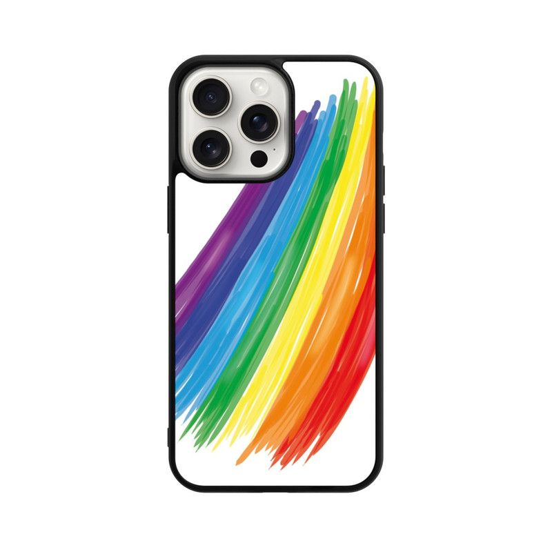 iPhone 15 Pro Max Base Case Rainbow Paint Brush