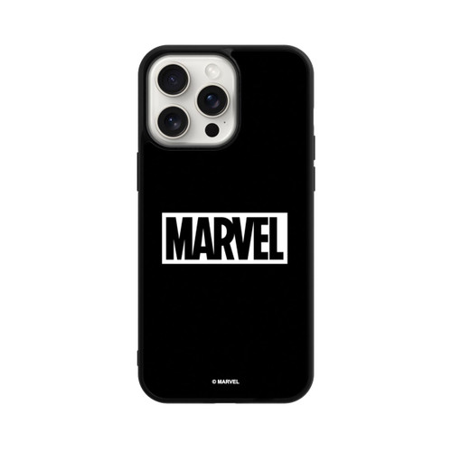 Apple iPhone 15 Pro Max Base Case Marvel Logo Black