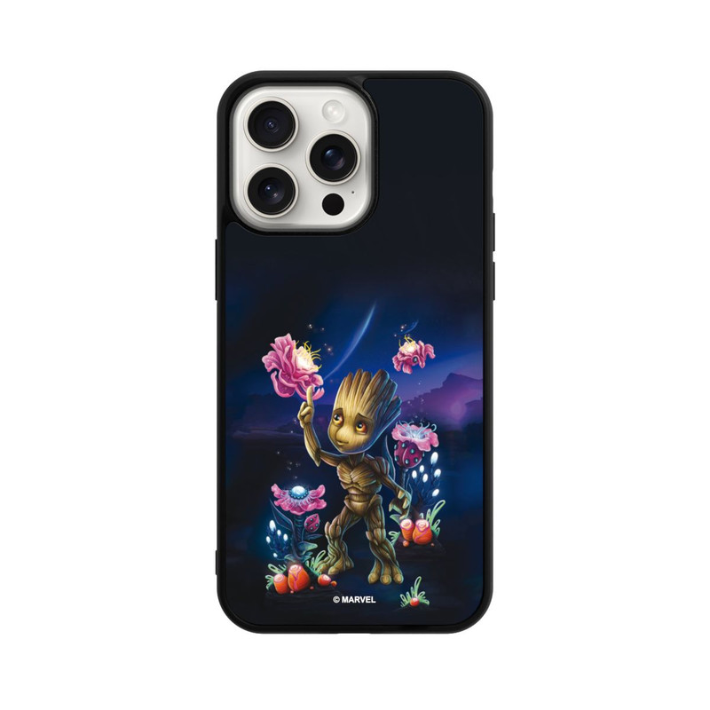 iPhone 15 Pro Max Base Case Baby Groot Blumen