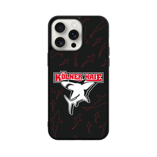Apple iPhone 15 Pro Max Base Case Haie Muster Rot