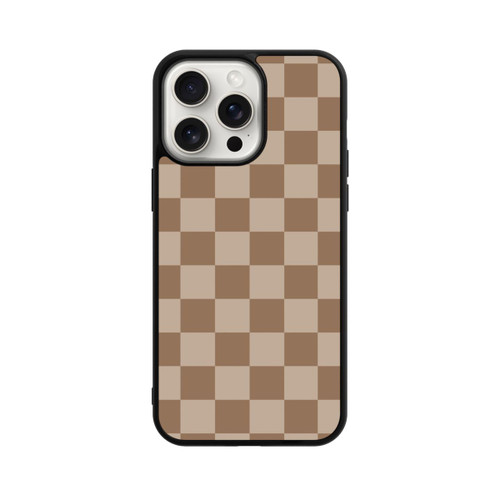 Apple iPhone 15 Pro Max Base Case Braun Karo