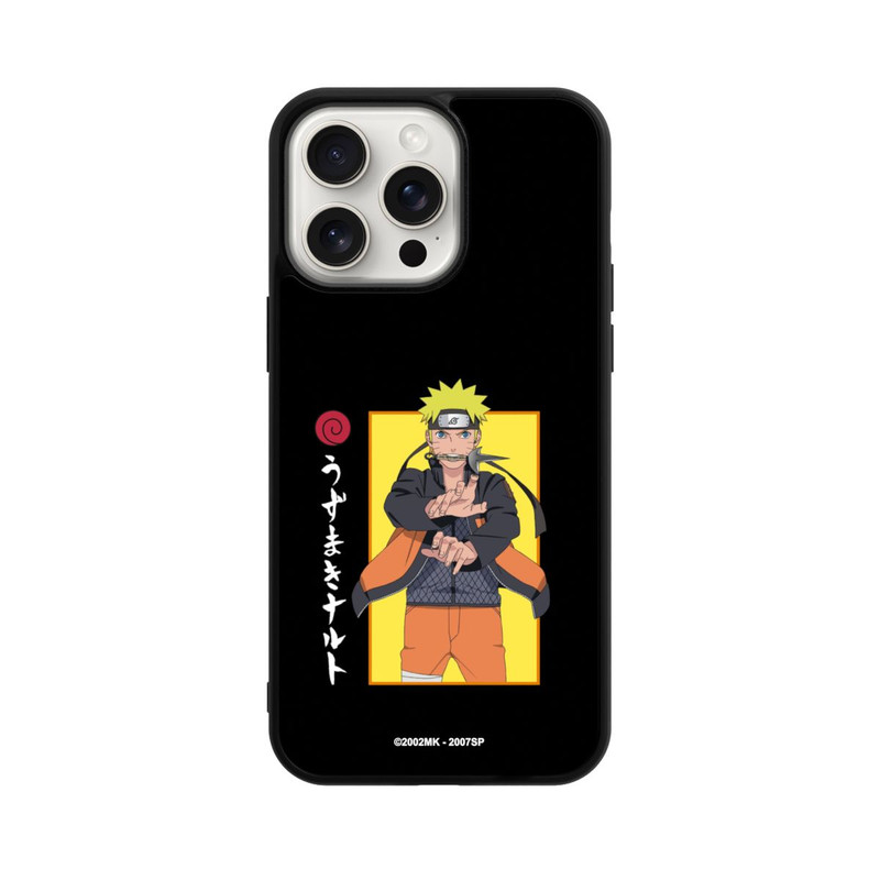 iPhone 15 Pro Max Base Case Naruto Kampfposition Schwarz