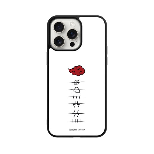 Apple iPhone 15 Pro Max Base Case Akatsuki Mitgliedersymbole Weiß