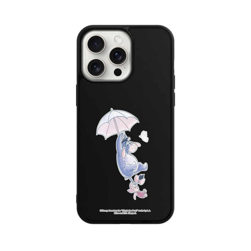 iPhone 15 Pro Max Base Case Winnie Pooh Eeyeore Find Happiness Transparent