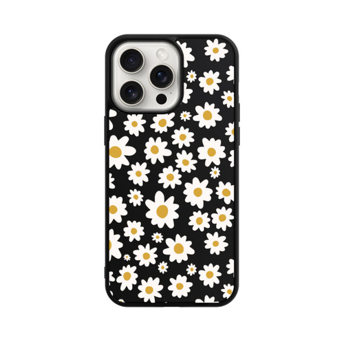 Apple iPhone 15 Pro Max Base Case Daisy Flower Seamless Pattern Transparent