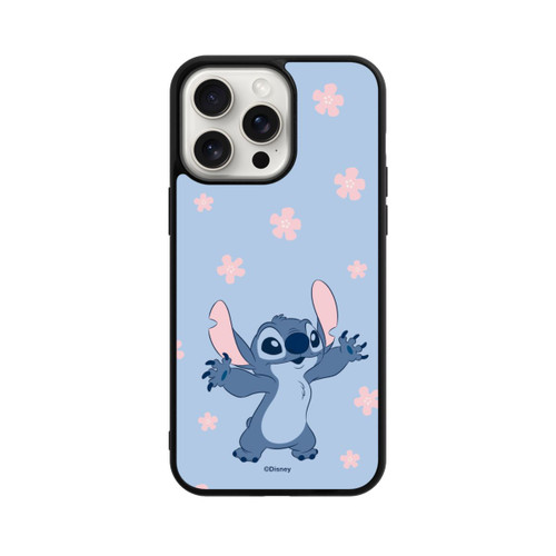 Apple iPhone 15 Pro Max Base Case Stitch Pastel Flowers Blue