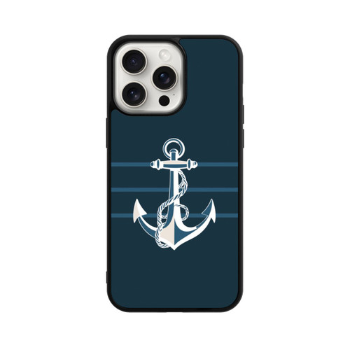 Apple iPhone 15 Pro Max Base Case Anchor Line Blue with AI