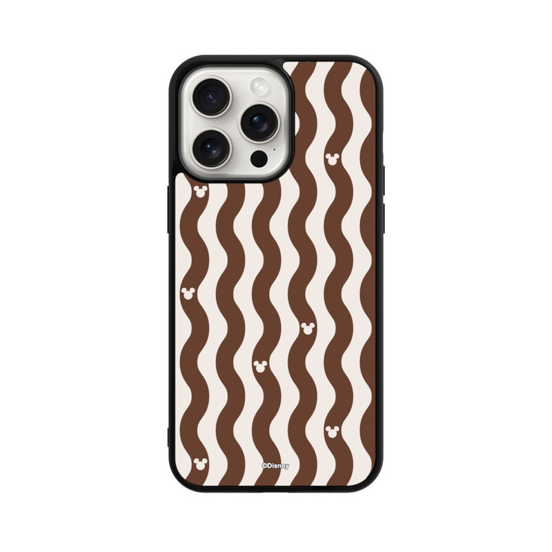 iPhone 15 Pro Max Base Case Micky Muster Braune Wellen