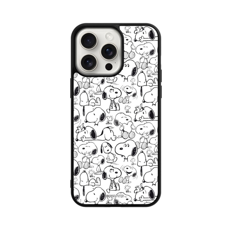 iPhone 15 Pro Max Base Case Classic Snoopy Pattern White