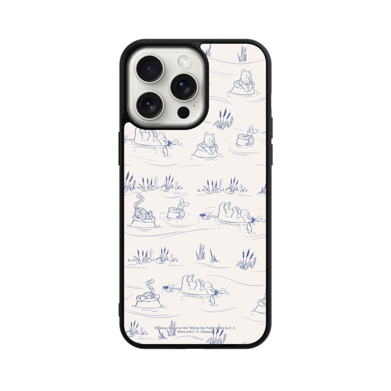iPhone 15 Pro Max Base Case Winnie Puuh Keramik Muster Tusche