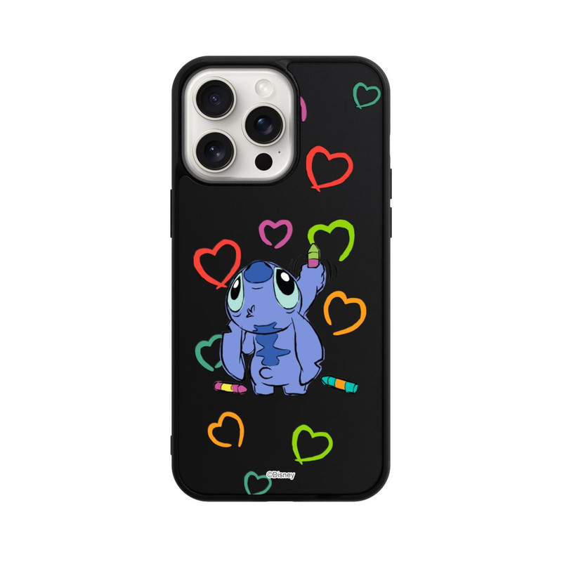 iPhone 15 Pro Max Base Case Stitch Draws a Heart Transparent