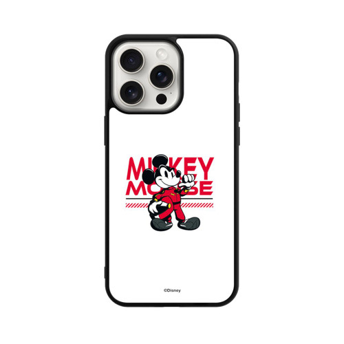 Apple iPhone 15 Pro Max Base Case Micky Maus Rennfahrer Weiß