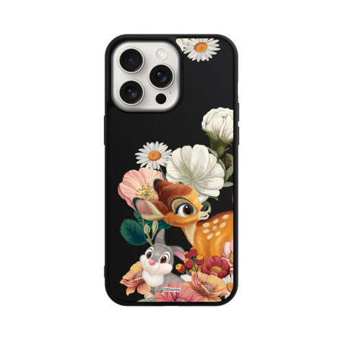 Apple iPhone 15 Pro Max Base Case Bambi und Klopfer Blumen Transparent