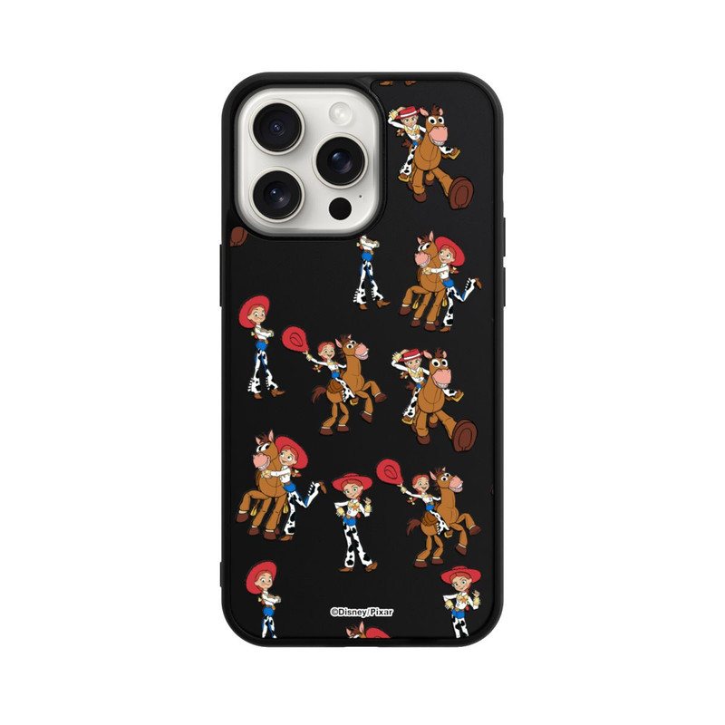 iPhone 15 Pro Max Base Case Toy Story 5 Jessie Cowboy Pattern Transparent