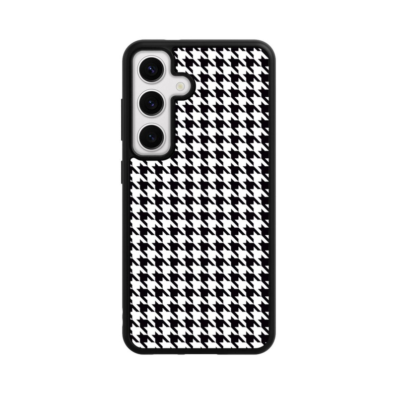 Galaxy S24 Base Case Hahnentritt Schwarz Weiß