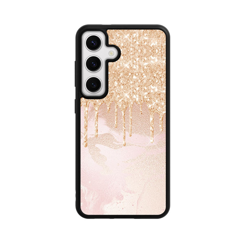 Galaxy S24 Base Case  Roségoldener Glitzer Tropfen Look