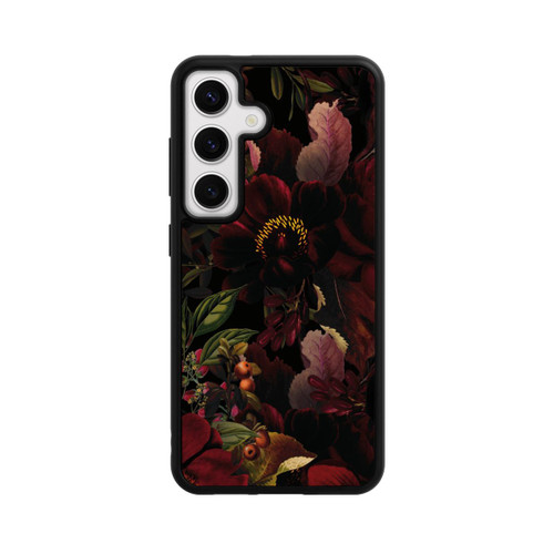 Samsung Galaxy S24 Base Case Dunkle Rote Vintage Barock Rosen