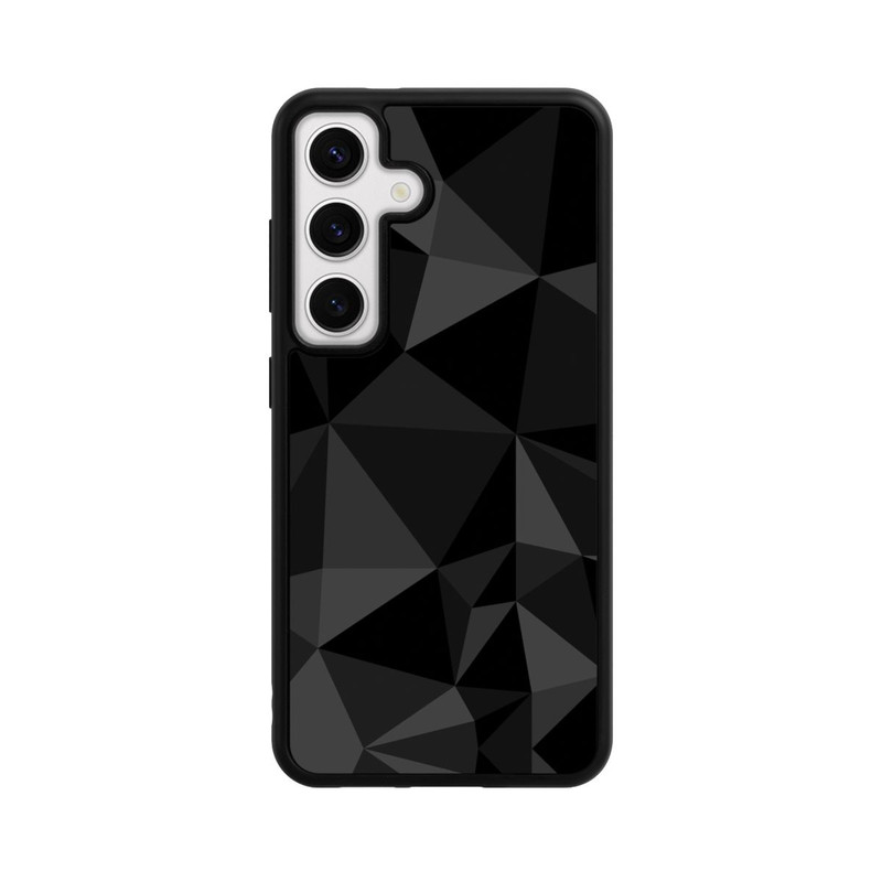 Galaxy S24 Base Case Polygonmuster schwarz