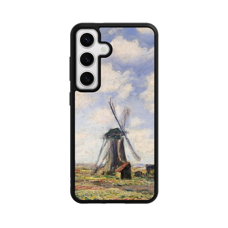 Galaxy S24 Base Case Tulpenfelder mit der Rijnsburger Windmühle von Claude Monet