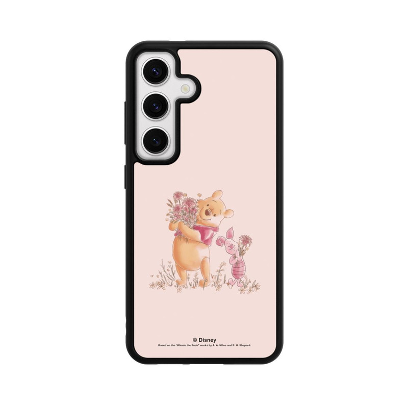 Galaxy S24 Base Case Winnie Puuh and Ferkel Blumen