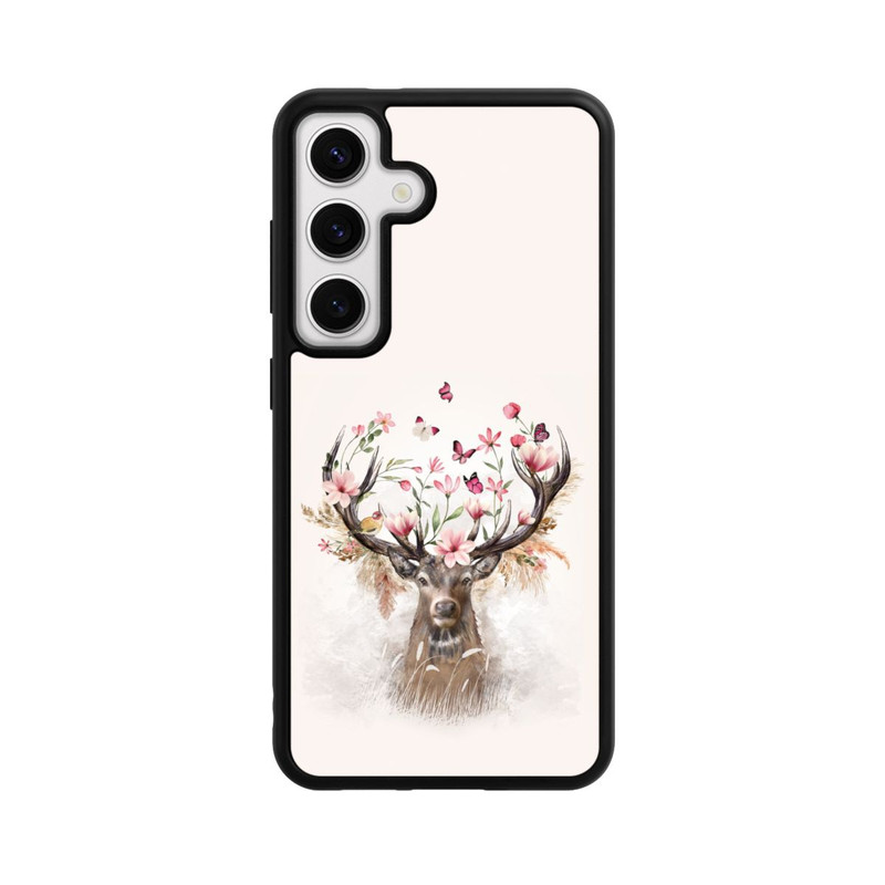 Galaxy S24 Base Case Hirsch Blumen Geweih