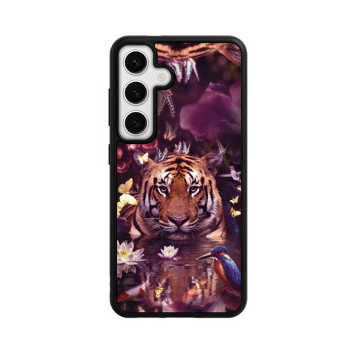 Samsung Galaxy S24 Base Case Tiger Blumenrahmen