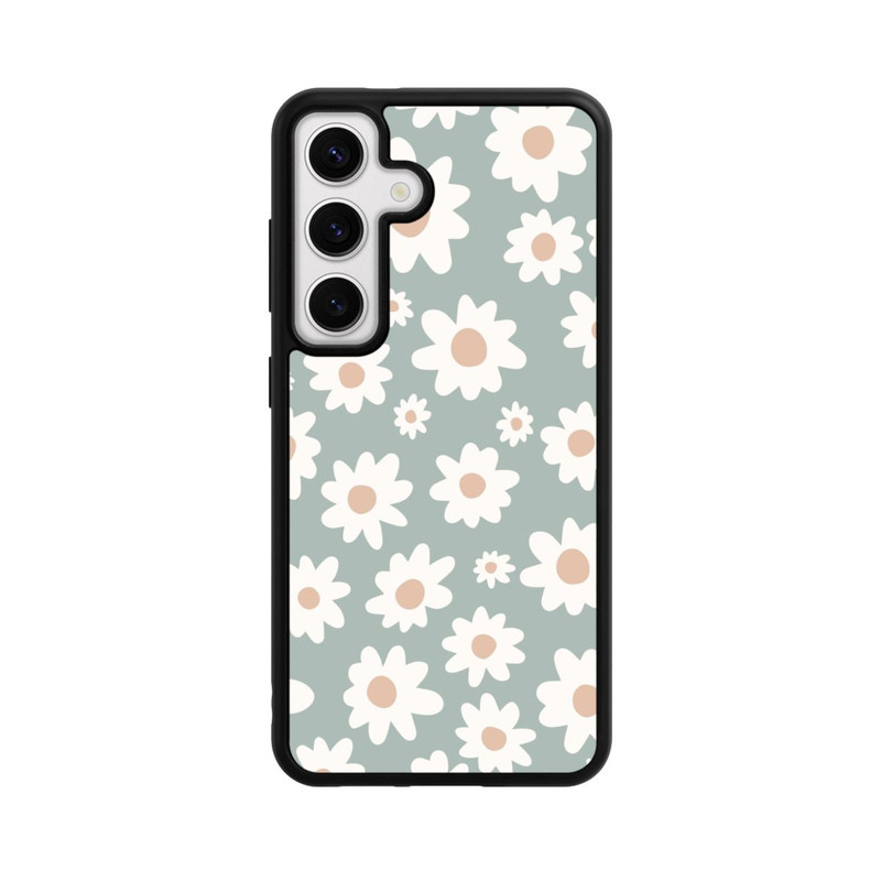 Galaxy S24 Base Case Gänseblümchen Muster grün