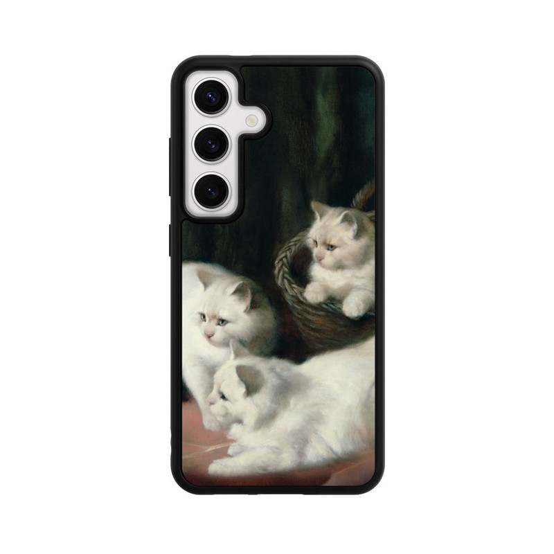 Galaxy S24 Base Case Three White Angora Kittens