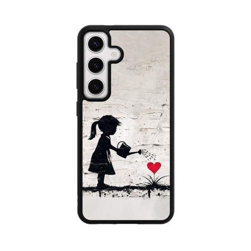 Samsung Galaxy S24 Base Case Girl Watering Bunch of Flowers 