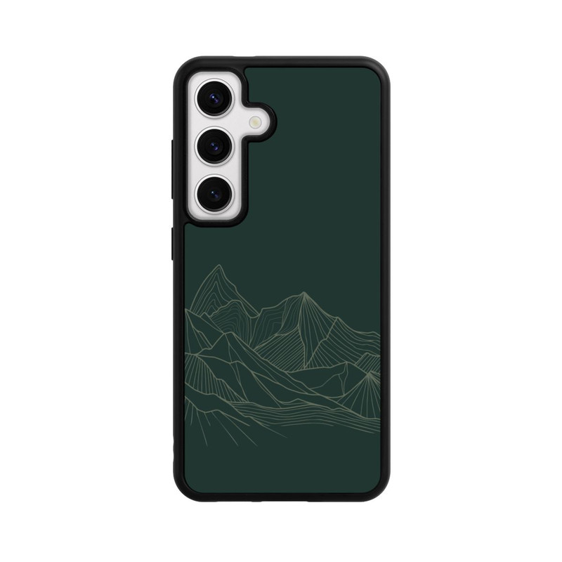 Galaxy S24 Base Case Berg Line Art Grün