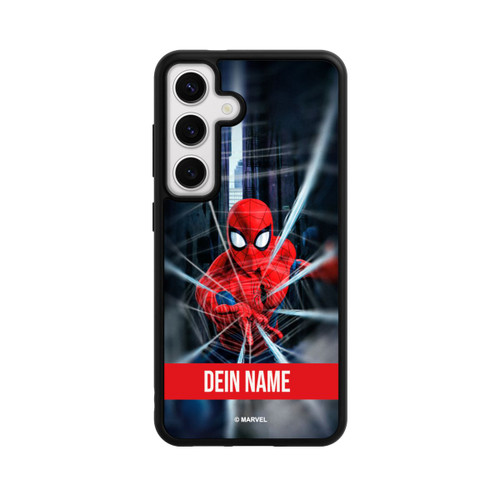 Samsung Galaxy S24 Base Case Spiderman Webs in Action Personalisierbar