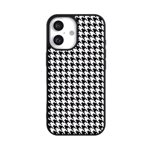 Apple iPhone 16 Base Case Hahnentritt Schwarz Weiß