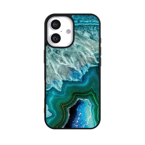 Apple iPhone 16 Base Case Kristall Achat Grün