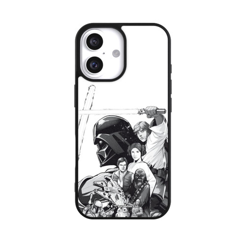 Apple iPhone 16 Base Case StarWars Charaktere - Schwarz-Weiß