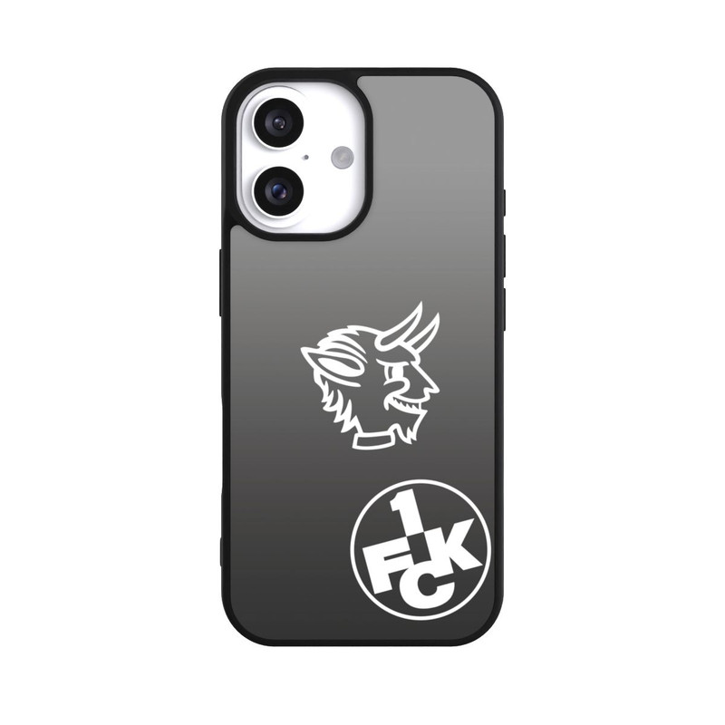 iPhone 16 Base Case Teufelskopf FCK auf Schwarz