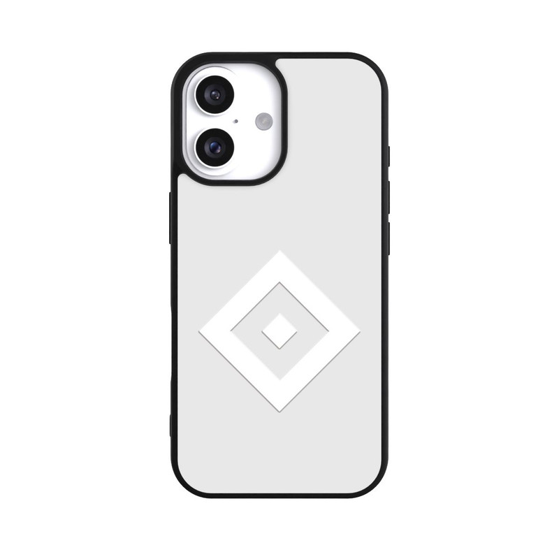iPhone 16 Base Case Rauten Logo auf HSV Grau