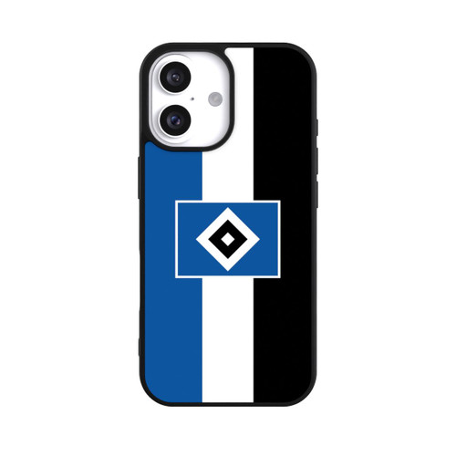 Apple iPhone 16 Base Case HSV Streifen - Blau-Weiß-Schwarz