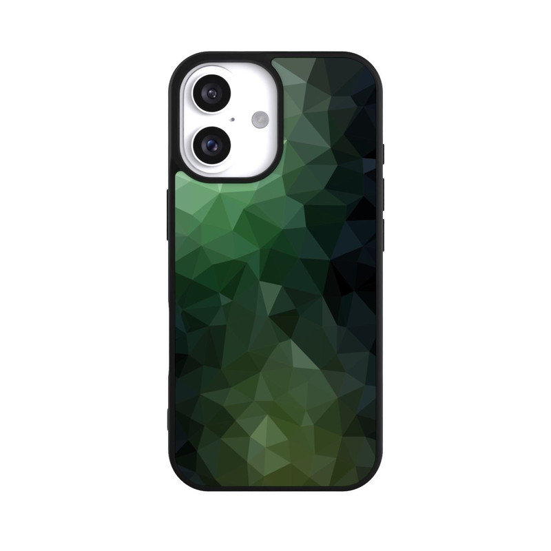 iPhone 16 Base Case Polygonal Mosaic Green