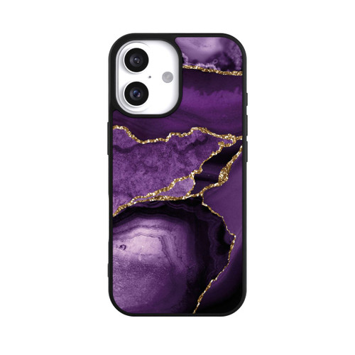 Apple iPhone 16 Base Case Lila Marmor Landschaft