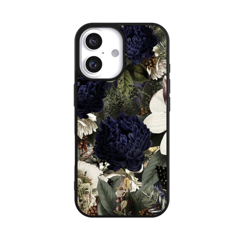Apple iPhone 16 Base Case Dunkle Mitternachts Barock Vintage Blumen