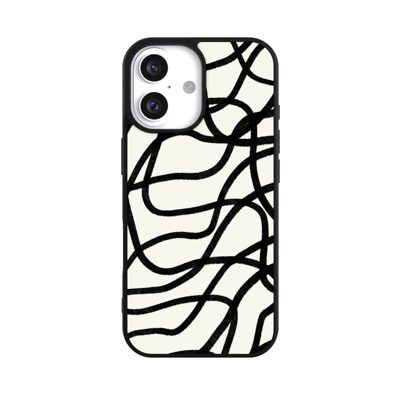 iPhone 16 Base Case Schwarze Linien